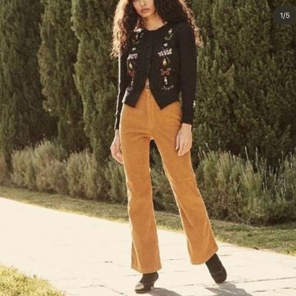 Doen Melody Pecan Corduroy Boot-Cut Flare Pants